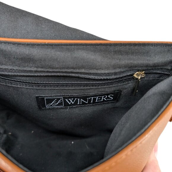 JJ Winters Ivy Crossbody Leather Bag Caramel Brown Purse Adjustable Strap - Picture 9 of 16